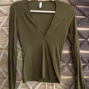 H&M green long sleeve